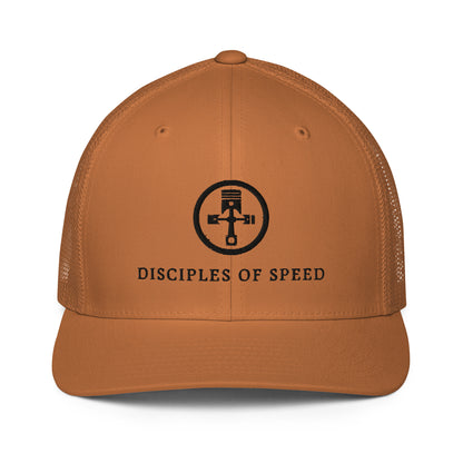 Disciples of Speed Trucker Hat Caramel - Black logo