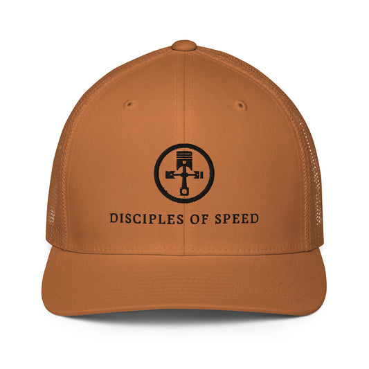 Disciples of Speed Trucker Hat Caramel - Black logo